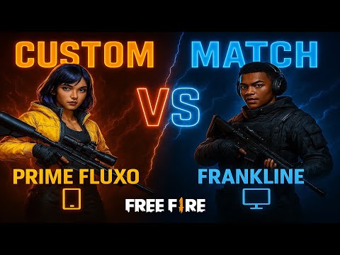 PRIME FLUXO VS FRANKLINE CUSTOM GAMEPLAY FREE FIRE || PC PLAYER VS MOBILE PLAYER || #indianesports