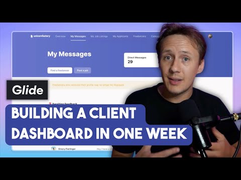 Building a customer dashboard for my marketplace with Glide