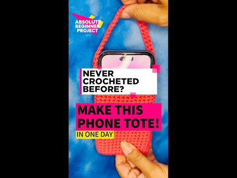 Learn to Crochet a Phone Tote in 10 Minutes (Beginner Friendly!)