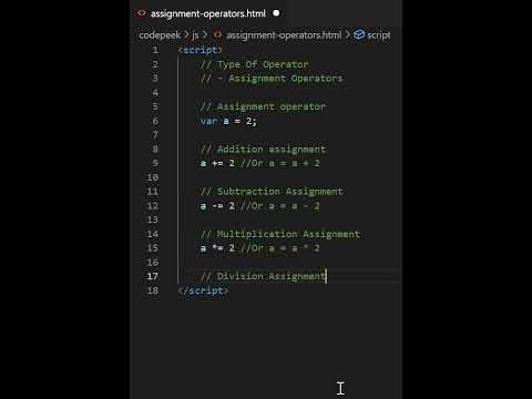 JavaScript Assignment Operators #shorts #javascript
