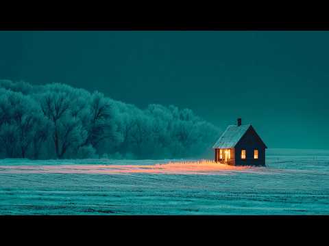 🌨️Snow Storm Cabin Ambience | Deep Sleep 😴, Snow Storm & Crackling Fireplace ASMR