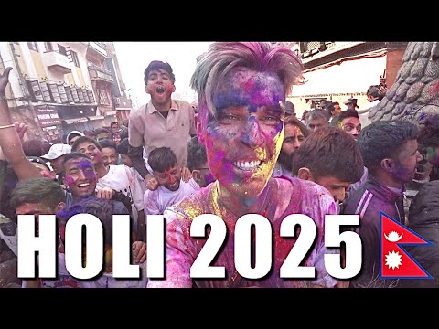 HOLI FESTIVAL in Nepal is crazy (Kathmandu) 🇳🇵