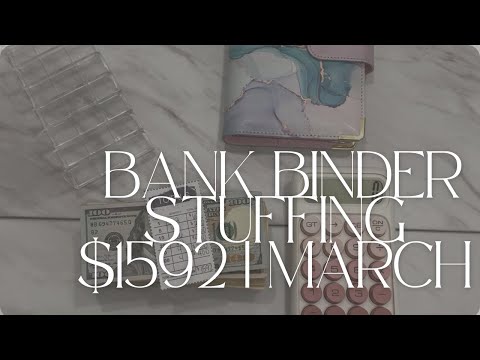 Cash Stuffing | Bank Binder | March #cashstuffing #cashenvelopestuffing #cashenvelopes #budgeting