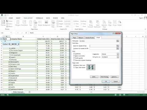 Excel Printing Technique