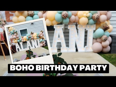 Decorate with me| Boho safari birthday party| Safari birthday party | 1st birthday party theme