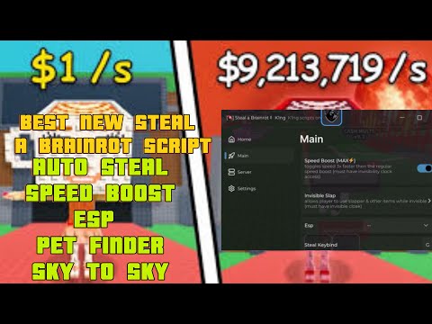 [AUTO STEAL] Best New Steal A Brainrot Script Working 2025 AUTO STEAL, SPEED BOOST AND MODE