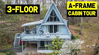 3-FLOOR EUROPEAN A-FRAME CABIN w/ Million Dollar Views! (Full Tour)