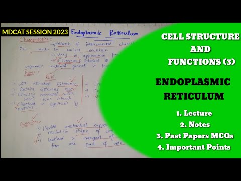 MDCAT Biology unit 3 | Endoplasmic Reticulum | MDCAT 2023 | Biology 1st year | The Cell
