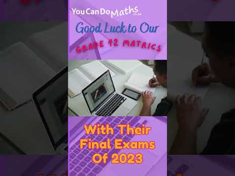 Good Luck Matrics with their final exams of 2023 and school  #maths