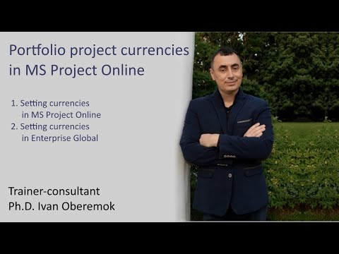 Portfolio project currencies in MS Project Online