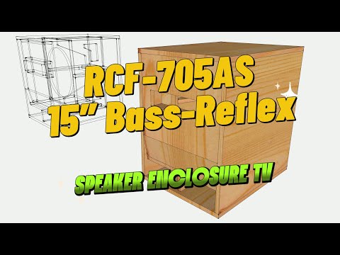 RCF-705AS Subwoofer | 15″ Bass-Reflex | 3D Modeling in SketchUp #speakerenclosuretv