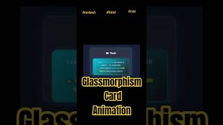 ✨How to Create Glassmorphism Card with Neon Hover Effect using HTML & CSS ✨ #coding #shorts