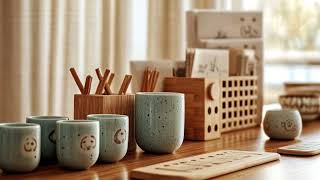 Japandi Office Essentials | Minimalist Workspace | Declutter Organize | Scandinavian Japanese Style