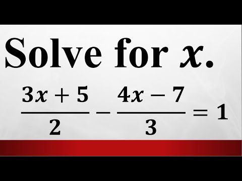 Linear equation with fraction (Example 1)