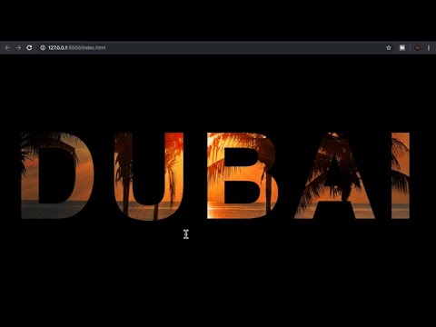How to create Picture in Text animation  [HTML and CSS TUTORIAL] and awesome background music :)