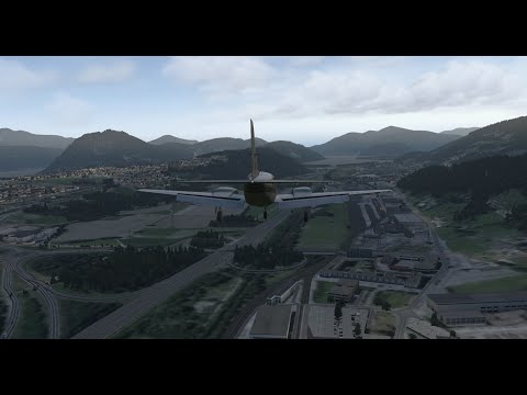 Lugano LSZA Circle To Land RWY 19 - Piper PA-31 - X Plane 11.41