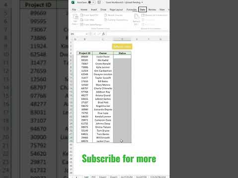 data entry in simple way. List in Excel #shorts #excel