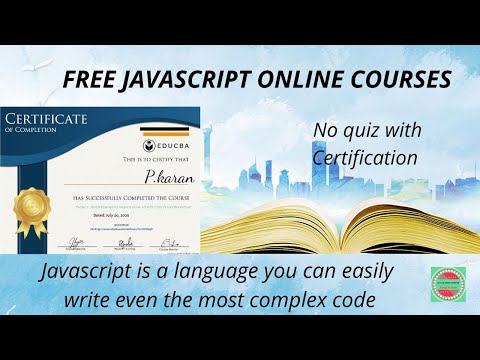 Online Free Javascript Course | Educba Certification | Courses for all students