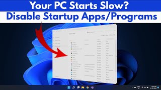 Windows 11 Slow Boot FIXED! Turn Off Auto Start Programs FAST