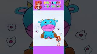 Lola the cow song 🐮🐄#cowsong #cow #kidssong #artanimation #draw #color #shortfeed #shorts #ytshorts