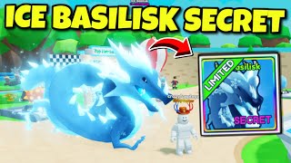 Showcasing ICE BASILISK SECRET In Bubble Gum Simulator INFINITY