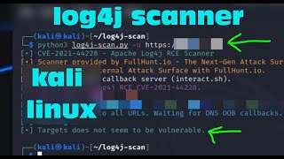Log4j rce scanner in Kali linux [How to scan vulnerability / Automated]