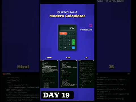 Day 19/100: Building a Modern Calculator with HTML, CSS, and JavaScript | 100 Day Coding Challenge