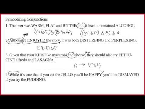 1.2 Answers for Symbolizing Conjunctions
