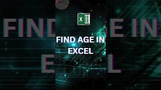 Find Age in Excel #computertipsandtricks #exceltips #shorts #short