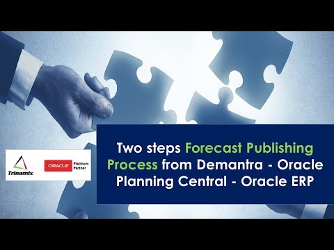 Two steps Forecast Publishing Process from Demantra to Oracle Planning Central to Oracle ERP