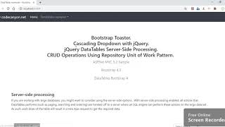 jQuery DataTables Server-Side Processing in .NET MVC Using Entity Framework Repository Pattern