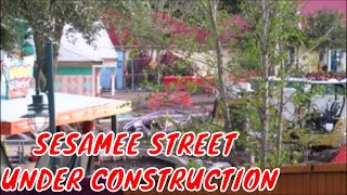 Sessamee Street Construction At Sea World In Orlando & Sky Tower Ride