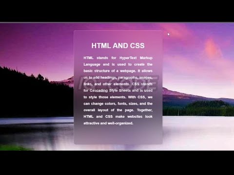 Transparent box container using HTML CSS step by step #htmlcss #coding #viral