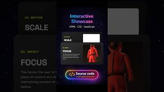 Interactive Showcase - Built with HTML, CSS & JavaScript | @devsQUE #coding #shorts