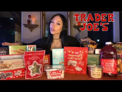 trying Trader Joe’s christmas snacks!