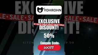 Yohrohn Sitewide Code! #YohrohnStyle #DigitalVibes #HomeGoals #TrendyLooks #ShopSmart #50percentoff