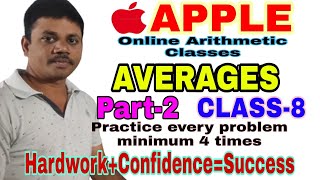 Arithmetic Classes in Telugu                             AVERAGES (PART-2) - Class-8