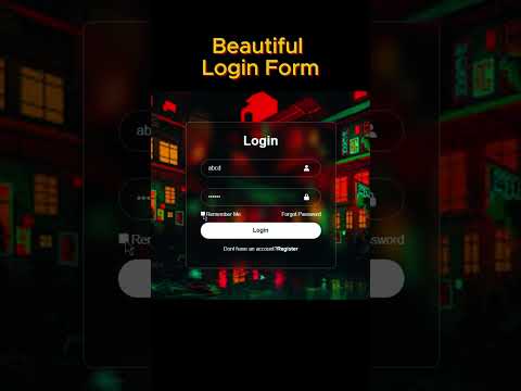 Beautiful animated login form html and css #login_form #htmlcss #htmlandcss #animatedform #short