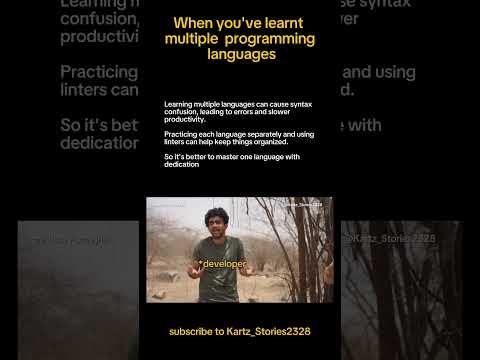 😵 Multiple programming language disorder 😵‍💫 #shorts #viralshorts @Puravjha_