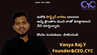 మరొక సాఫ్ట్వేర్ దారెటు session | java coaching in hyderabad| Vanya Raj | Choose Your Career