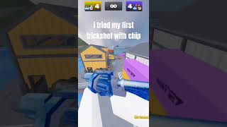 I tried my first trickshot with chip @Chiptheking #fyp #viral #roblox #rivals #edit