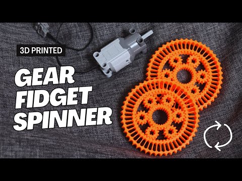 3D printed Gear Fidget Spinner from BambuLab Online Models