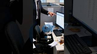 A Day in the Little Blue Cat's Life #cutecat #workingcat #catcontent
