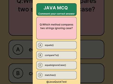 Java MCQ Quiz: Test Your Knowledge! #java #quiz #javaprogramming #coding #javabasics