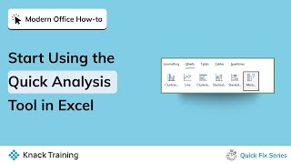 Quick Analysis Tool in Excel | Everyday Office
