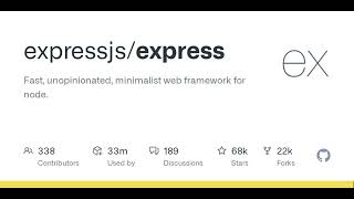 GitHub - expressjs/express: Fast, unopinionated, minimalist web framework for node.
