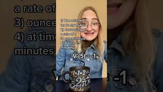 a ✨prime✨ example of how to interpret a derivative #apcalc #derivatives #calculus #apexams #tea