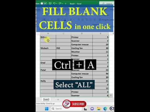 How to fill blank cell post wise