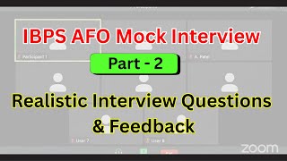 IBPS AFO Mock Interview Recording 2 Real Interview Questions Feedback #ibpsafo2025 #ibpsafointerview