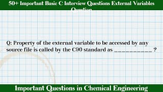 MCQ Questions Basic C Interview Questions External Variables with Answers